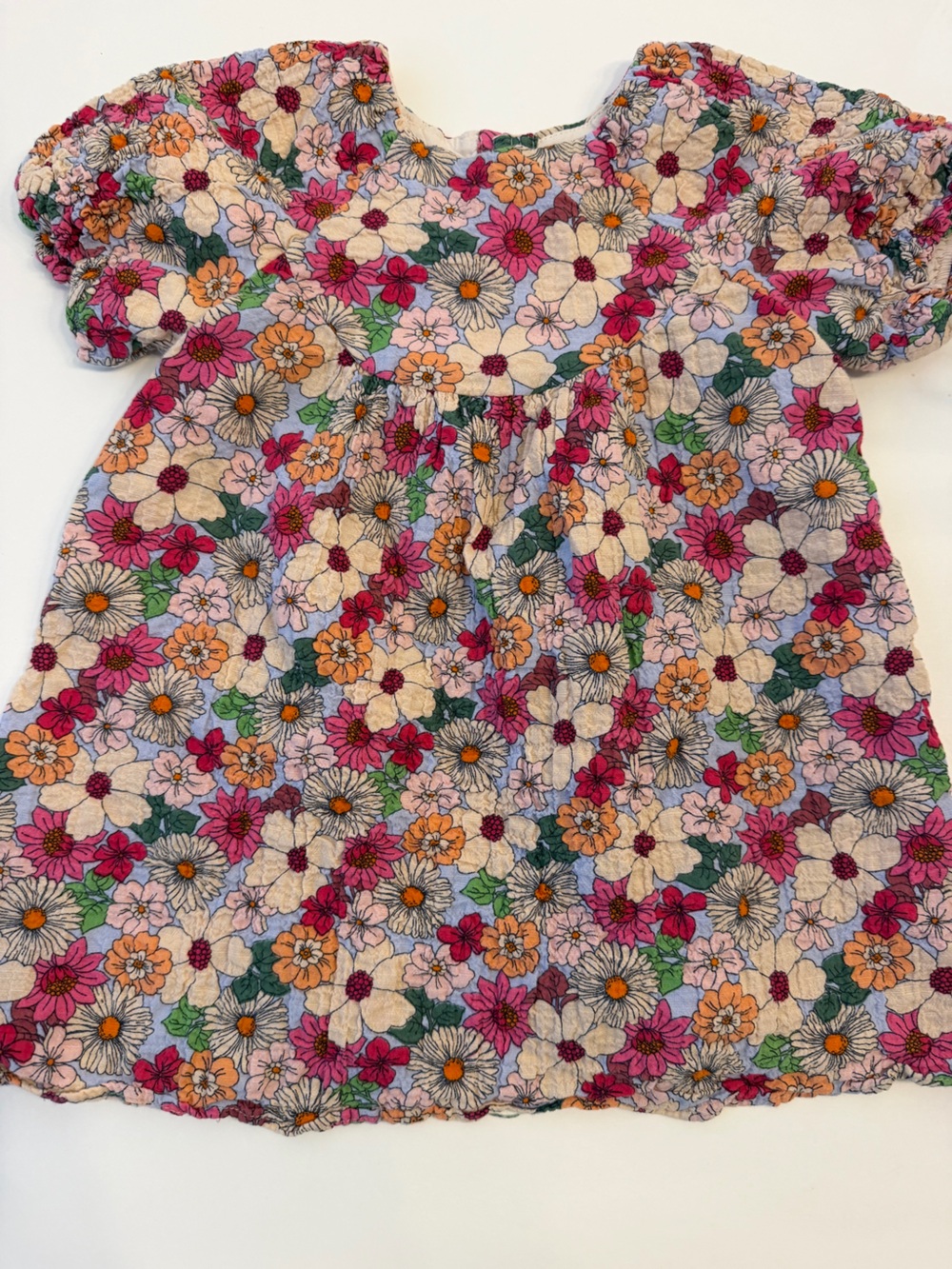Zara Girls' Floral Puff-Sleeve floral  Dress size 2/3